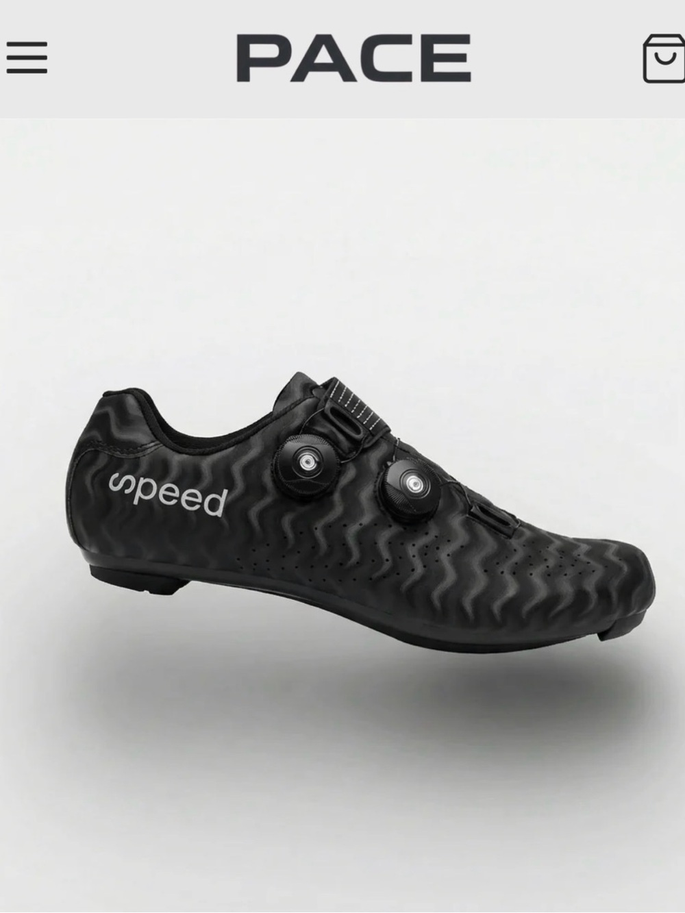 NWT Pace Echo Black Speed Road Cycling Shoes